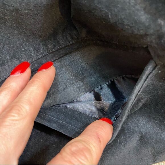 Ladies‎ Quarters Brand Black Suede Snap Button Vest Size Medium - Picture 12 of 14